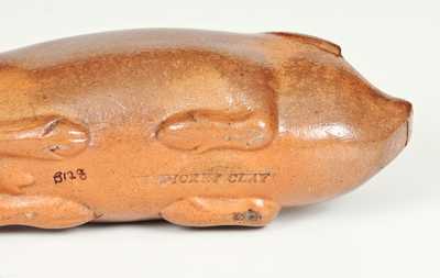 Lot of Two: Stoneware Pig Bottles, incl. DICKEY CLAY Example