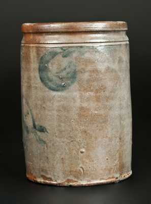 Rare 1 Gal. S. BELL & SON / STRASBURG, VA Stoneware Crock w/ Faint Duck Decoration