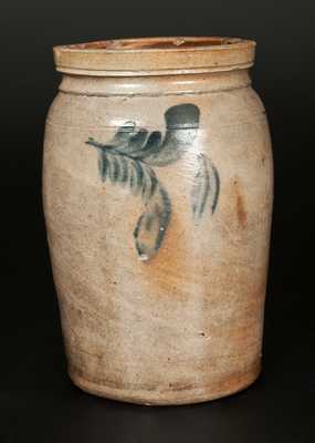 1 Gal. Stoneware Jar with Floral Decoration, Philadelphia, circa 1860