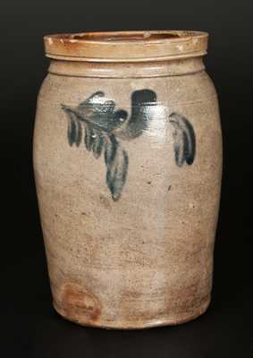 1 Gal. Stoneware Jar with Floral Decoration, Philadelphia, circa 1860