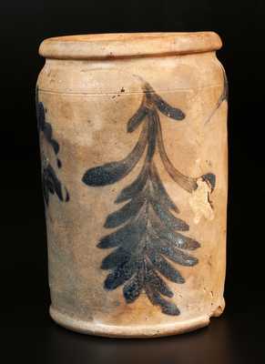 Rare J. BLACK / ALEXA, D.C 1 Gal. Stoneware Crock with Elaborate Brushed Floral Decoration