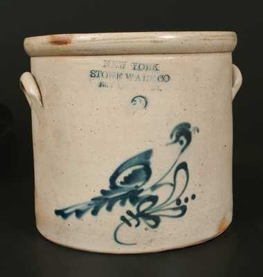 NEW YORK STONEWARE CO. / FORT EDWARD, NY Stoneware Bird Crock