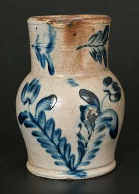 1/2 Gal. Stoneware Pitcher with Tulip Decoration att. Richard Remmey, Philadelphia, PA