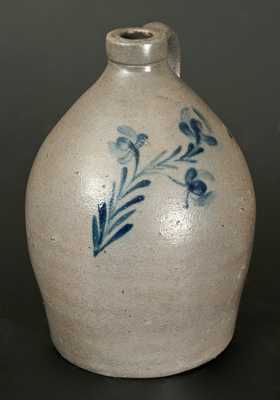 Stoneware Jug with Floral Decoration att. Samuel Irvine, Newville, PA, circa 1865