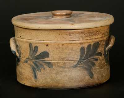 1 Gal. Stoneware Lidded Butter Crock att. Richard Remmey, Philadelphia, PA