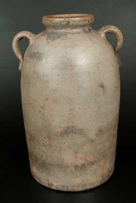 PITTMAN & BRO / ROCK MILLS, ALA 5 Gal. Open-Handled Stoneware Lidded Jar, Alabama