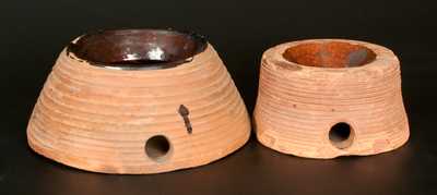 Lot of Two: Early Redware Insect Traps