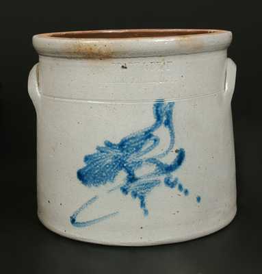 BRADY & RYAN / ELLENVILLE, NY Stoneware Crock with Bird Decoration