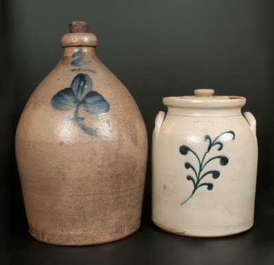 Lot of Two: LYONS Stoneware Jug and EDMANDS & CO Stoneware Jar