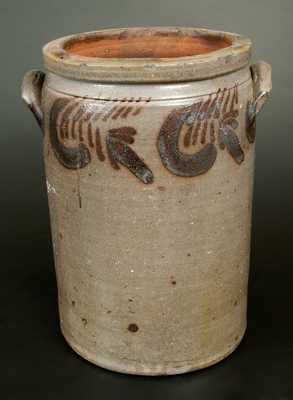 Three-Gallon S. BELL & SON / STRASBURG Manganese-Decorated Crock