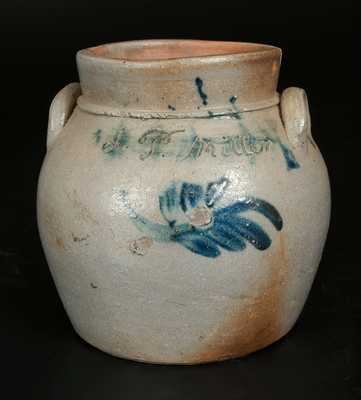 Rare Rockingham County, Virginia, Stoneware Preserve Jar inscribed 