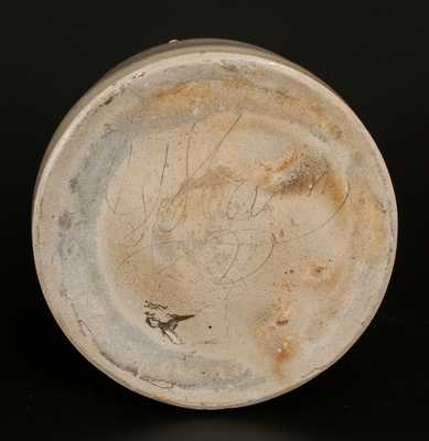 Important BREWER & HALM / HAVANA Stoneware Crock w/ Script 