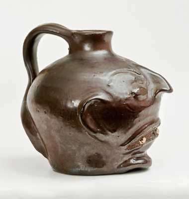 Very Rare Stoneware Face Jug, South Carolina, circa 1950