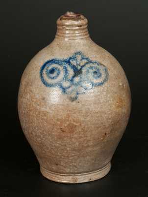 Rare 1 Gal. Stoneware Jug with Watchspring Design, 18th century, Manhattan or Cheesequake, NJ