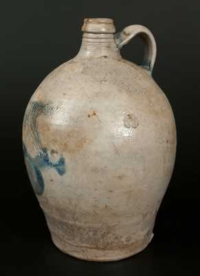 Extremely Rare Stoneware Jug w/ Incised Cat Decoration, late 18th or early 19th century