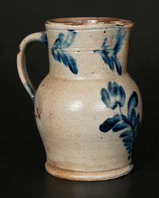 1/2 Gal. Stoneware Pitcher with Tulip Decoration att. Richard Remmey, Philadelphia, PA