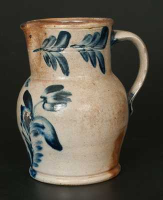 1/2 Gal. Stoneware Pitcher with Tulip Decoration att. Richard Remmey, Philadelphia, PA