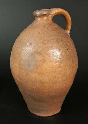 Rare PAUL:CUSHMAN 2 Gal. Ovoid Stoneware Jug, Albany, c1815