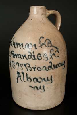 P. Cushman & Co. / Albany, NY Stoneware Script Advertising Jug