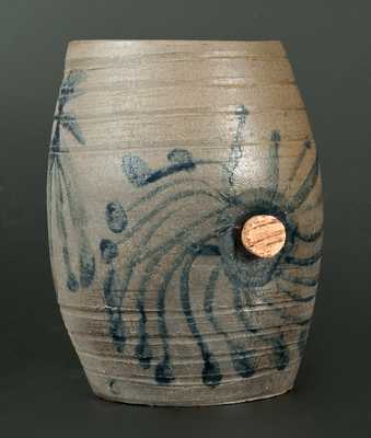 Rare Small-Sized Decorated Stoneware Keg