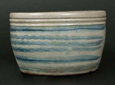Fine Western PA Stoneware Bowl Decorated with Six Stripes