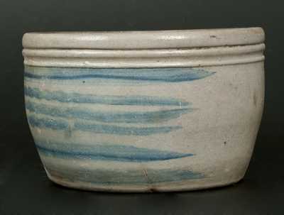 Fine Western PA Stoneware Bowl Decorated with Six Stripes