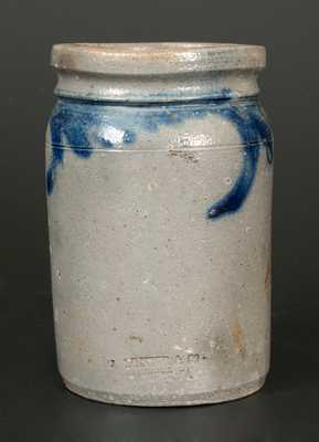 1/2 Gal. J. KEISTER & CO. / STRASBURG, VA Stoneware Crock