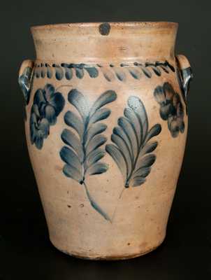 2 Gal. Stoneware Crock with Floral Decoration att. Richard Remmey, Philadelphia, PA