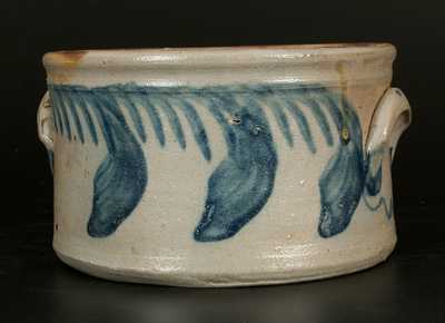 1 Gal. Stoneware Butter Crock with Swag Decoration att. Richard Remmey, Philadelphia, PA