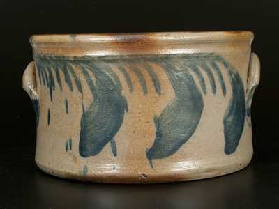 1 Gal. Stoneware Butter Crock with Swag Decoration att. Richard Remmey, Philadelphia, PA