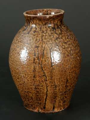 Rare J. S. NASH, Marion County, Texas Alkaline-Glazed Stoneware Jar