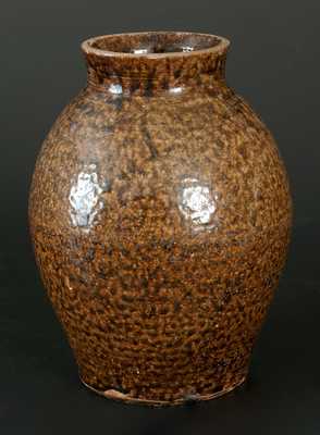 Rare J. S. NASH, Marion County, Texas Alkaline-Glazed Stoneware Jar