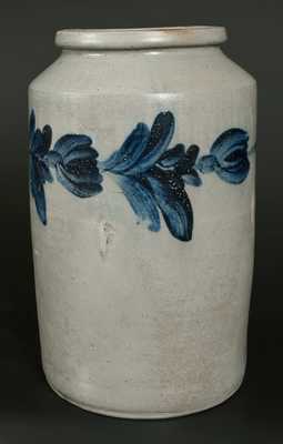 4 Gal. Stoneware Jar with Floral Decoration, Philadelphia, circa 1830