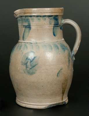 Southeast PA 1 Gal. Stoneware Pitcher with Brushed Hanging Floral Decoration