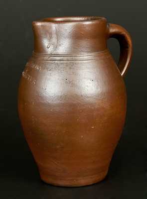 Rare GOODWIN & WEBSTER, Hartford, CT Stoneware Pitcher