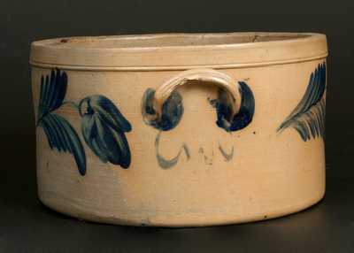 Stoneware Cake Crock w. Floral Decoration att. R. J. Grier, Chester County, PA