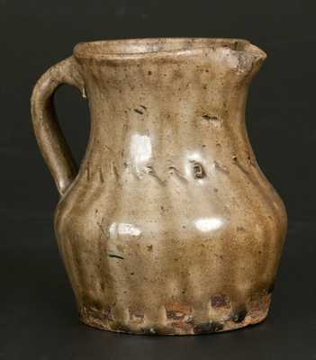 Unusual Small Alkaline-Glazed Stoneware Pitcher, possibly Edgefield, SC