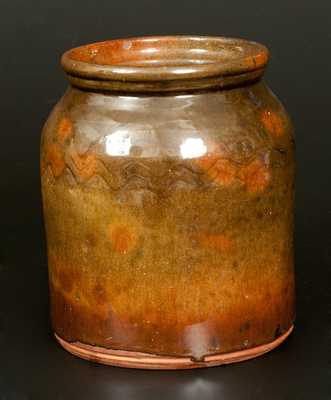 Lead-Glazed Redware Jar, possibly Gonic, NH