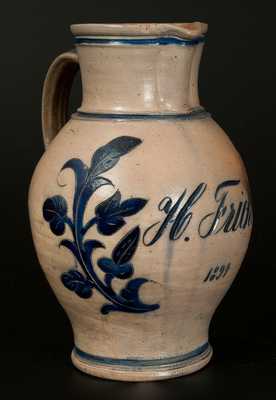 Rare NJ Stoneware Presentation Pitcher Inscribed