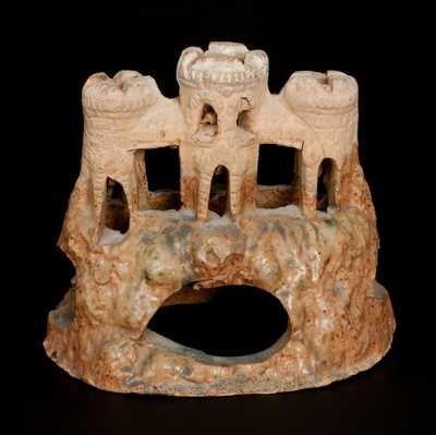 Small Stoneware Aquarium Castle, Midwestern, circa 1890