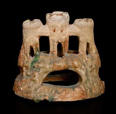 Small Stoneware Aquarium Castle, Midwestern, circa 1890