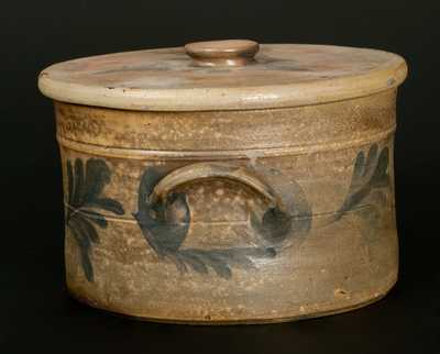 1 Gal. Stoneware Lidded Butter Crock att. Richard Remmey, Philadelphia, PA