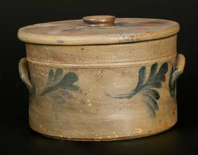 1 Gal. Stoneware Lidded Butter Crock att. Richard Remmey, Philadelphia, PA