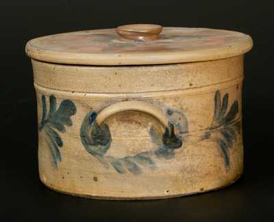 1 Gal. Stoneware Lidded Butter Crock att. Richard Remmey, Philadelphia, PA