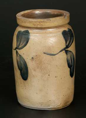 1/4 Gal. Stoneware Jar with Cobalt Decoration, att. Richard Remmey, Philadelphia, PA, circa 1865