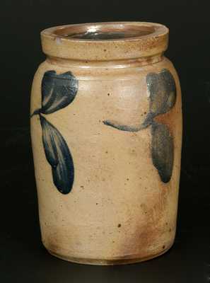 1/4 Gal. Stoneware Jar with Cobalt Decoration, att. Richard Remmey, Philadelphia, PA, circa 1865