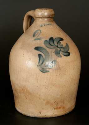 LYONS 2 Gal. Stoneware Jug with Floral Decoration