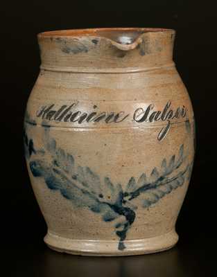 Very Rare Richard Remmey, Philadelphia, PA Stoneware Presentation Cream Pitcher