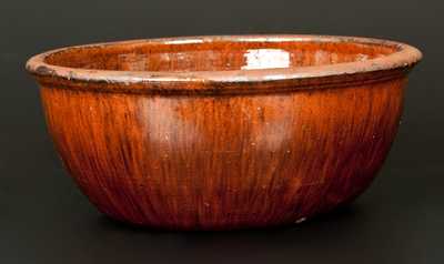 JOHN BELL / WAYNESBORO Redware Bowl with Manganese Streaks