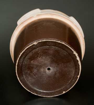 Rare HUBBELL & CHESEBRO / GEDDES, N.Y. Four-Gallon Stoneware Flowerpot